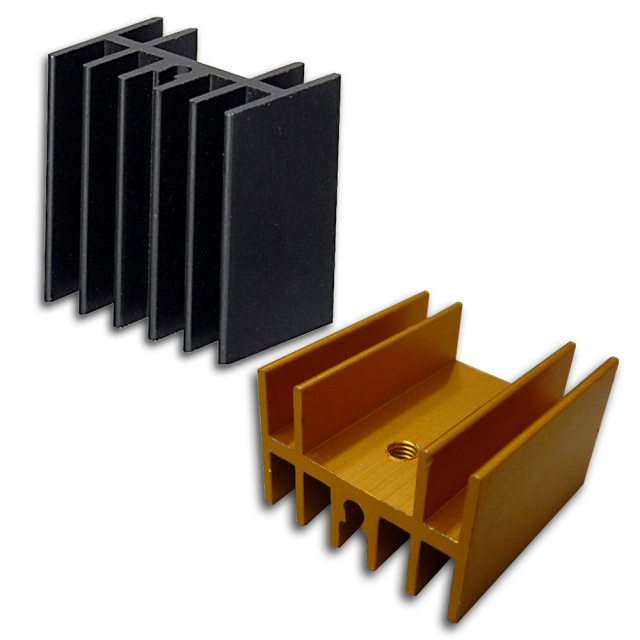 SS115 0.9" x1" x0.6"  Aluminum Black/ Golden Heat Sink